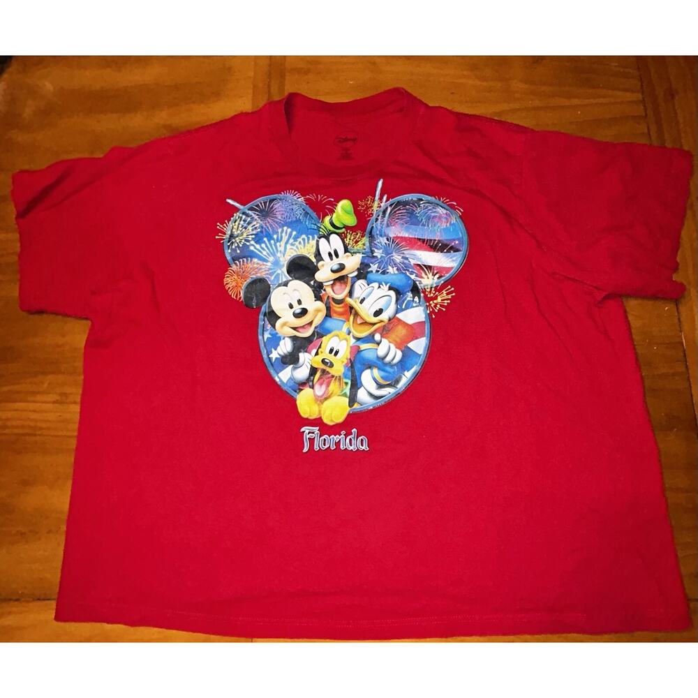 Disney Florida Tshirt Size 3XL Graphic Cartoons Mickey Mouse Goofy Donald Pluto